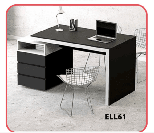 مكتب مو ظف ell.61 {160*80} ابيض واسود